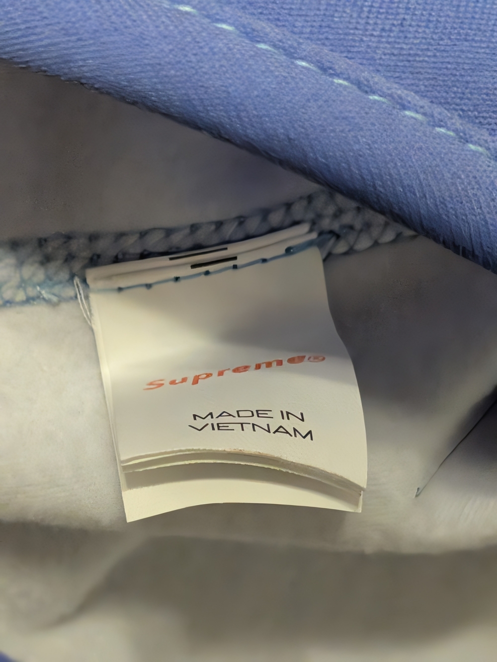 Supreme Thermal Reactive Bright Blue Hooded Balaclava with White Logo AUTHENTIC - Picture 6 of 7